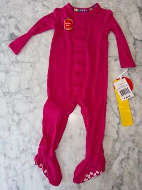 NWT Magnetic Me Modal Hot Pink Footed One-Piece